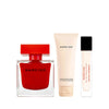 Narciso Rodriguez Rouge Eau De Parfum 90ml, 75ml Body Lotion, 10ml Purse Spray